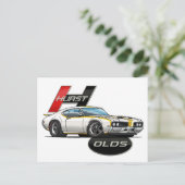 1969 Hurst Olds Cutlass Postkarte (Stehend Vorderseite)
