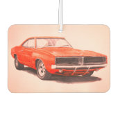 1969 Orange Charger Air Freshener Autolufterfrischer (Vorderseite)