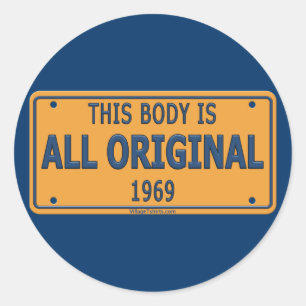 1969 Original-Wagenkasten Runder Aufkleber