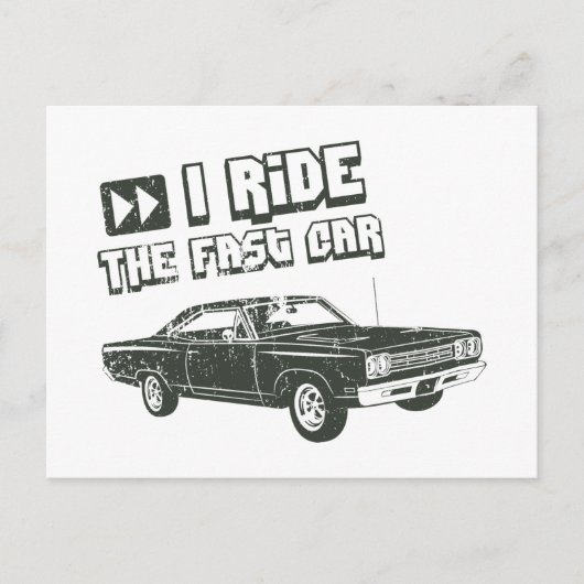 1969 Plymouth Road Runner Postkarte (Vorderseite)