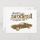 1969 Pontiac Firebird Postkarte (Vorne/Hinten)