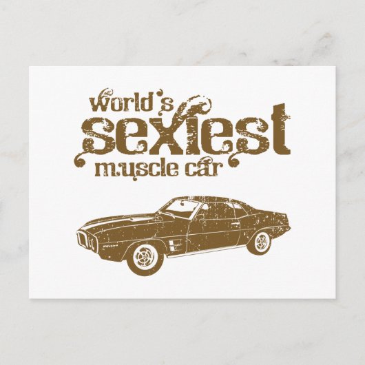 1969 Pontiac Firebird Postkarte (Vorderseite)