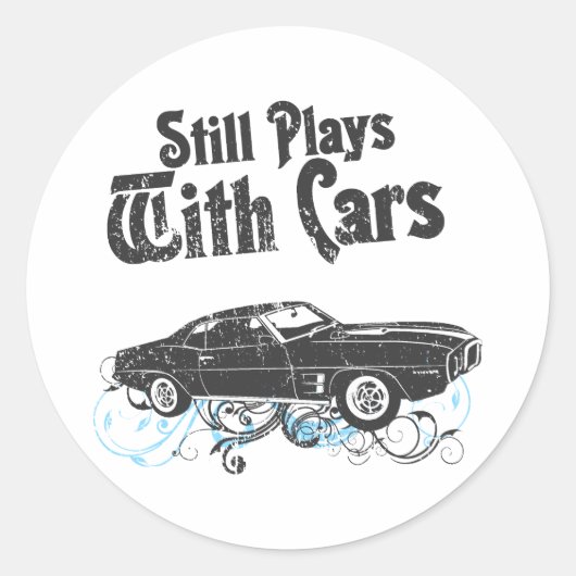 1969 Pontiac Firebird Runder Aufkleber (Vorderseite)