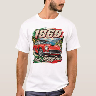 1969 roter italienischer klassischer Sportwagen Gr T-Shirt