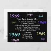1969 Songs Postkarte (Vorne/Hinten)