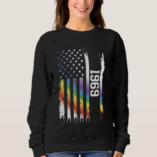 1969 United Staaten Distressed Rainbow mit US-Flag Sweatshirt