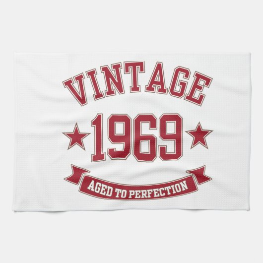 1969 Vintag alt bis perfekt Geschirrtuch (Horizontal)