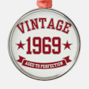 1969 Vintag alt bis perfekt Ornament Aus Metall