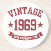 1969 Vintag alt bis perfekt Sandstein Untersetzer (Vorne)