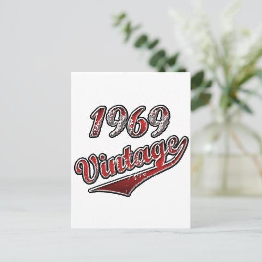 1969 Vintag Postkarte (Stehend Vorderseite)