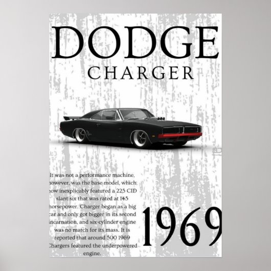 1969 vintage car poster (Vorne)