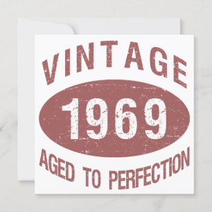 1969 Vintager Geburtstag Einladung