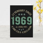 1969 Vintager Geburtstag Karte (Gelbe Blume)