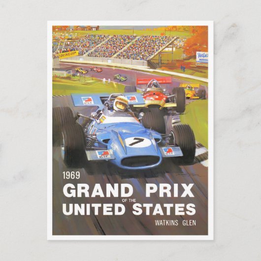 1969 Watkins Glen Grand Prix Postkarte (Vorderseite)