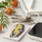 1969 Yellow Camaro Schlüsselanhänger (Vorderseite rechts)