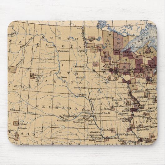 196 Wert Holz/Quadratmeile Mousepad (Vorne)