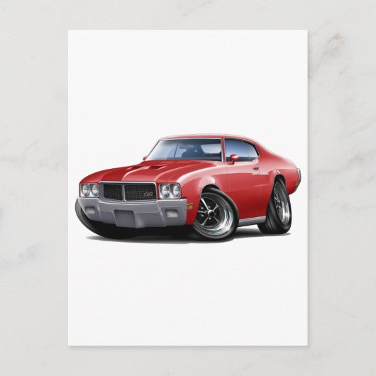 1970-72 Buick GS Red Car Postkarte (Vorderseite)