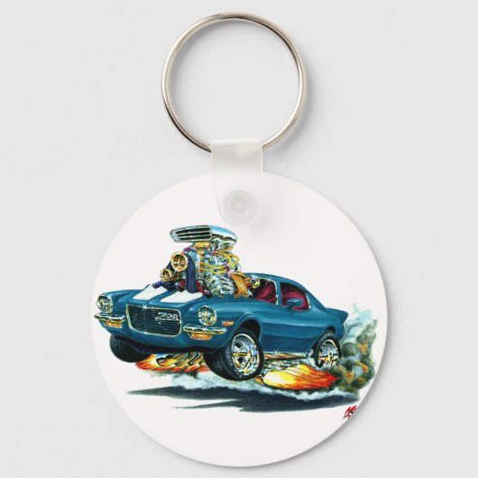 1970-72 Camaro Blauweißer Wagen Schlüsselanhänger (Vorderseite)