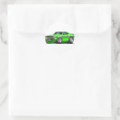 1970-72 Challenger Green Car Runder Aufkleber (Tasche)