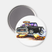 1970-72 Chevy C10 Black Truck Magnet (Vorderseite/Rückseite)