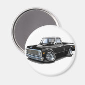 1970-72 Chevy C10 Black-White Top Truck Magnet (Vorderseite/Rückseite)