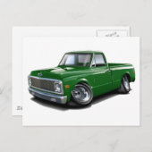 1970-72 Chevy C10 Green Truck Postkarte (Vorne/Hinten)