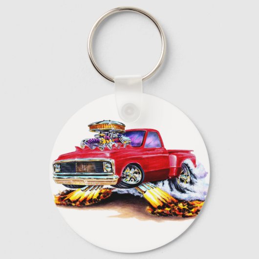 1970-72 Chevy C10 Red Truck Schlüsselanhänger (Vorderseite)