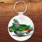 1970-72 Olds Cutlass 442 Green Car Schlüsselanhänger (Vorderseite)
