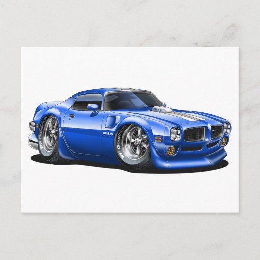 1970/72 Trans Am Blue Car Postkarte (Vorderseite)
