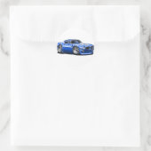 1970/72 Trans Am Blue Car Runder Aufkleber (Tasche)