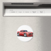 1970/72 Trans Am Red Car Magnet (In Situ (Geschirrspüler))