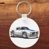 1970/72 Trans Am White Car Schlüsselanhänger (Vorderseite)