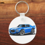 1970-73 Camaro Blu/Wht Car Schlüsselanhänger (Vorderseite)