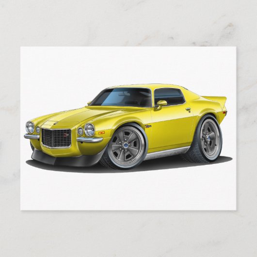 1970-73 Camaro Yellow Postkarte (Vorderseite)