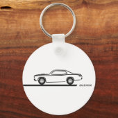 1970-74 Duster Black Car Schlüsselanhänger (Vorderseite)