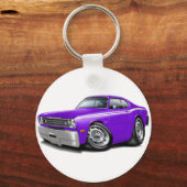 1970-74 Lila-weißer Wagen Schlüsselanhänger (Vorderseite)