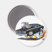 1970-74 Plymouth Duster Black Car Magnet (Vorderseite/Rückseite)