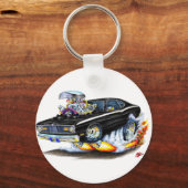 1970-74 Plymouth Duster Black Car Schlüsselanhänger (Vorderseite)