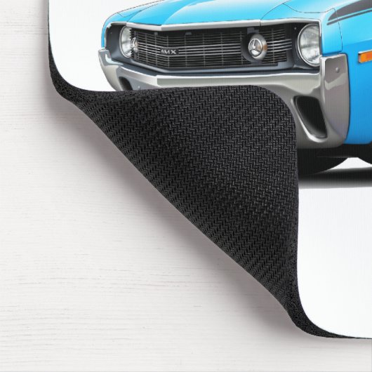 1970 AMX großes schlechtes Blau-Schwarzes Auto Mousepad (Ecke)