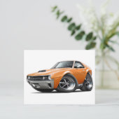 1970 AMX Orange Car Postkarte (Stehend Vorderseite)