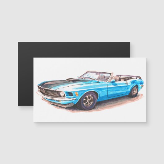1970 Blue Mustang Magnet (Vorne/Hinten)