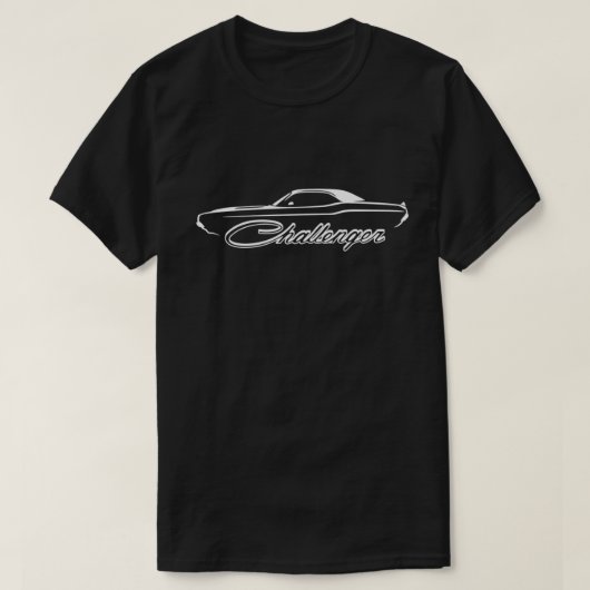 1970 Challenger Black Ghost Silhouette T-Shirt (Design vorne)