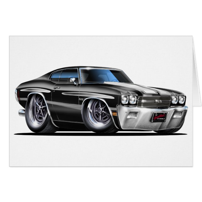 1970 Chevelle Black-White Car (Vorderseite (Horizontal))