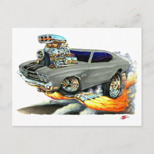 1970 Chevelle Gray-Black Car Postkarte