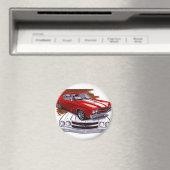 1970 Chevelle Red-White Car Magnet (In Situ (Geschirrspüler))