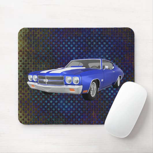 1970 Chevelle SS: Blauer Finish:Mousepad Mousepad (Mit Mouse)
