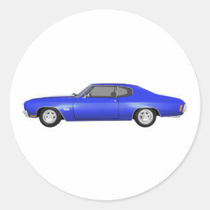 1970 Chevelle SS: Blue Finish: Runder Aufkleber