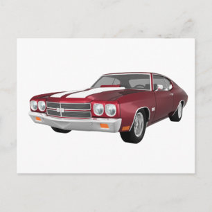 1970 Chevelle SS: Candy Apple Finish: Postkarte