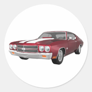 1970 Chevelle SS: Candy Apple Finish: Runder Aufkleber