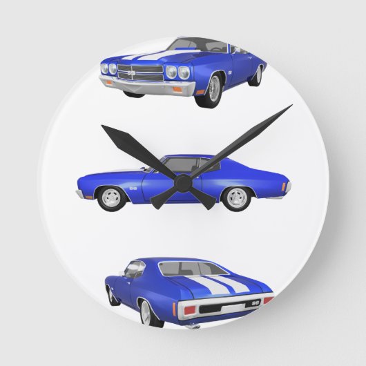 1970 Chevelle SS: Runde Wanduhr (Vorderseite)